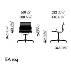 EA 104 Aluminium Chair Gestell schwarz