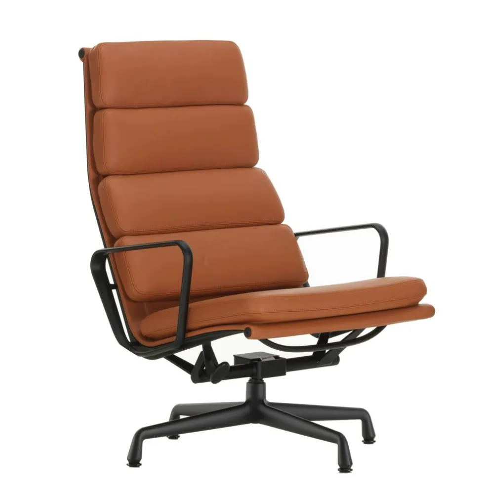 EA 222 Soft Pad Aluminium Chair Drehsessel Leder