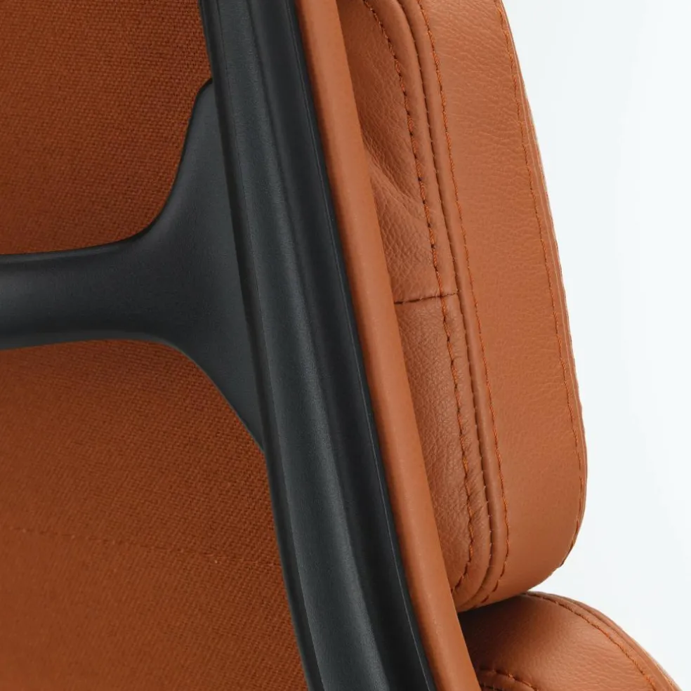 EA 222 Soft Pad Aluminium Chair Drehsessel Leder