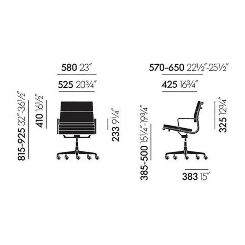 EA 217 Soft Pad Chair Gestell schwarz