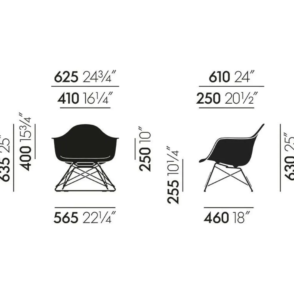 Eames Fiberglass Armchair LAR Gestell weiß
