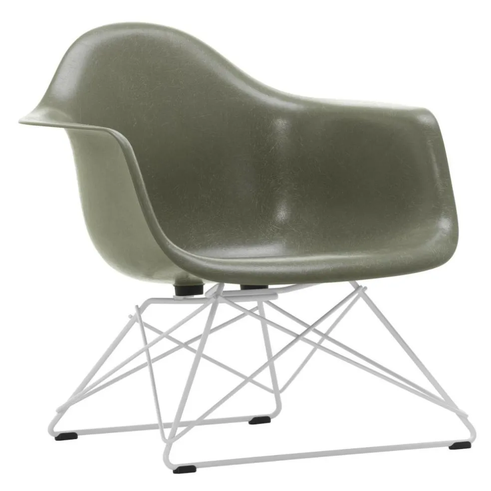 Eames Fiberglass Armchair LAR Gestell weiß