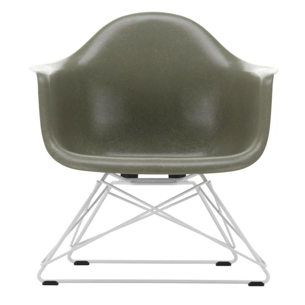 Eames Fiberglass Armchair LAR Gestell weiß
