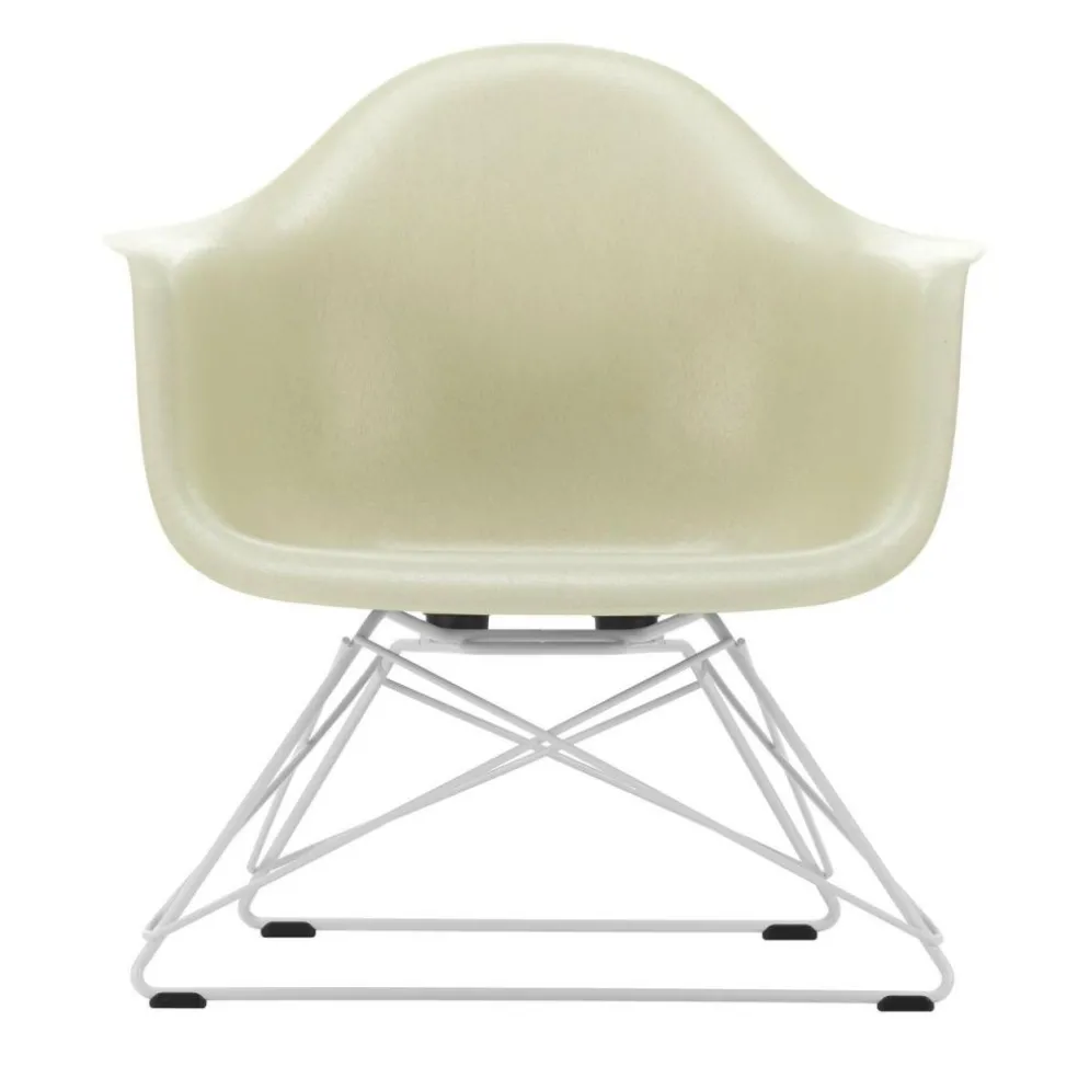 Eames Fiberglass Armchair LAR Gestell weiß