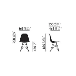 Eames Fiberglass Side Chair DSR verchromt