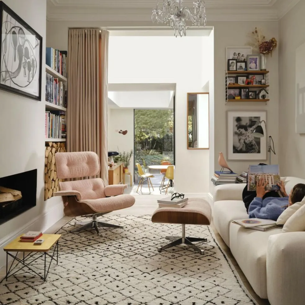 Eames Lounge Chair Sessel & Ottoman Stoff