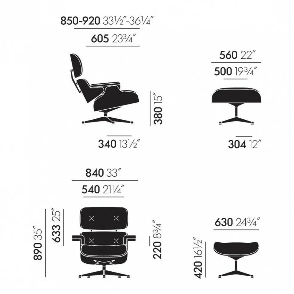 Eames Lounge Chair Sessel & Ottoman