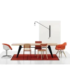 Eames Plastic Armchair DAW RE Ahorn gelblich