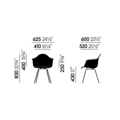 Eames Plastic Armchair DAX RE verchromt