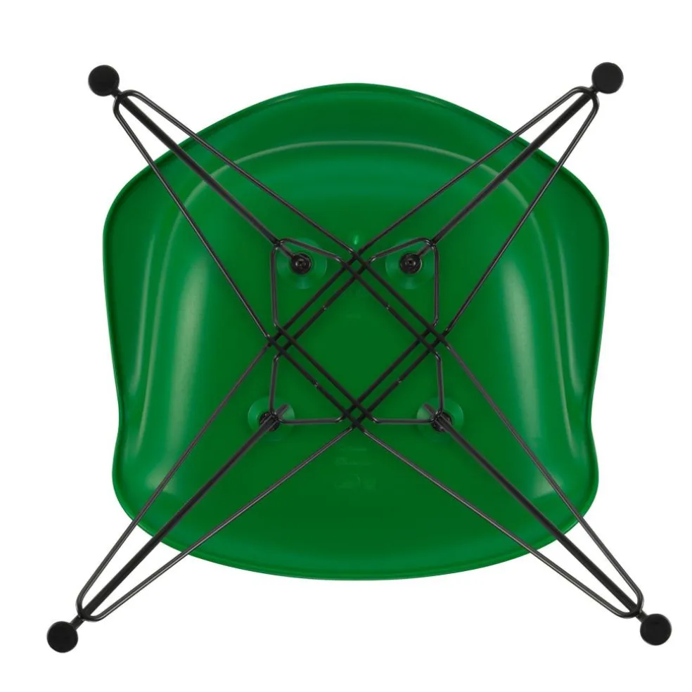 Eames Plastic Armchair DAR Gestell schwarz