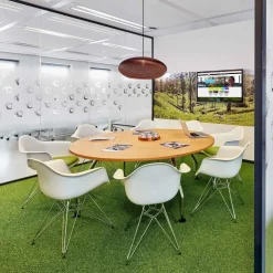 Eames Plastic Armchair DAR Gestell verchromt