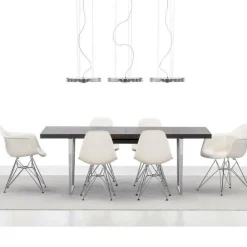 Eames Plastic Armchair DAR Gestell verchromt