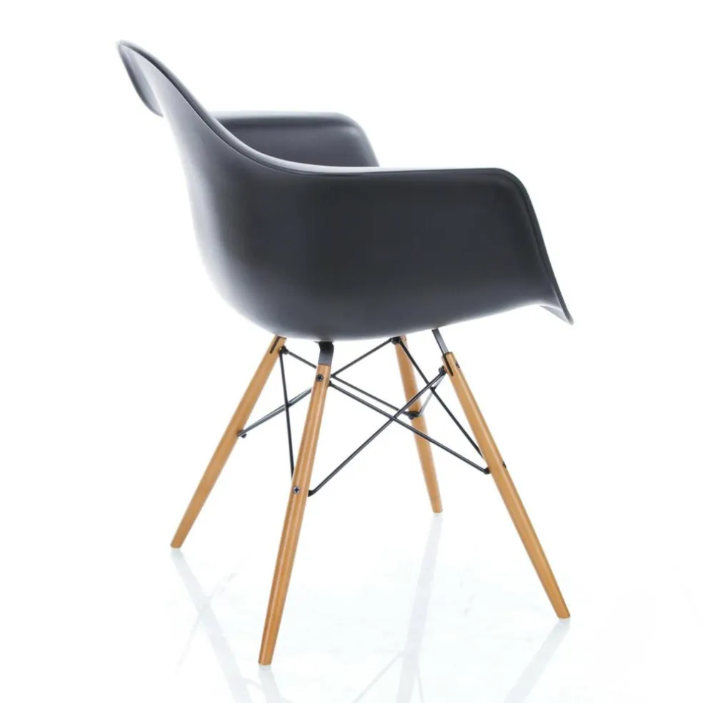 Eames Plastic Armchair DAW Ahorn gelblich