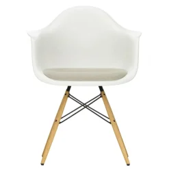 Eames Plastic Armchair DAW gepolstert Gestell Esche