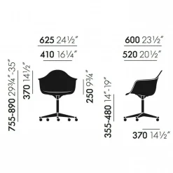 Eames Plastic Armchair PACC RE Bürostuhl