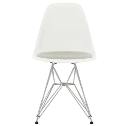Eames Plastic Side Chair DSR gepolstert Gestell verchromt