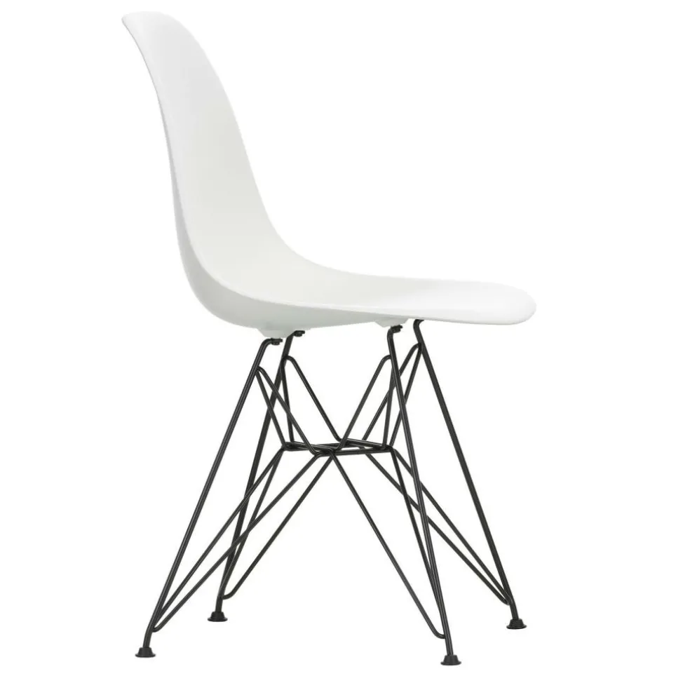 Eames Plastic Side Chair DSR Gestell schwarz