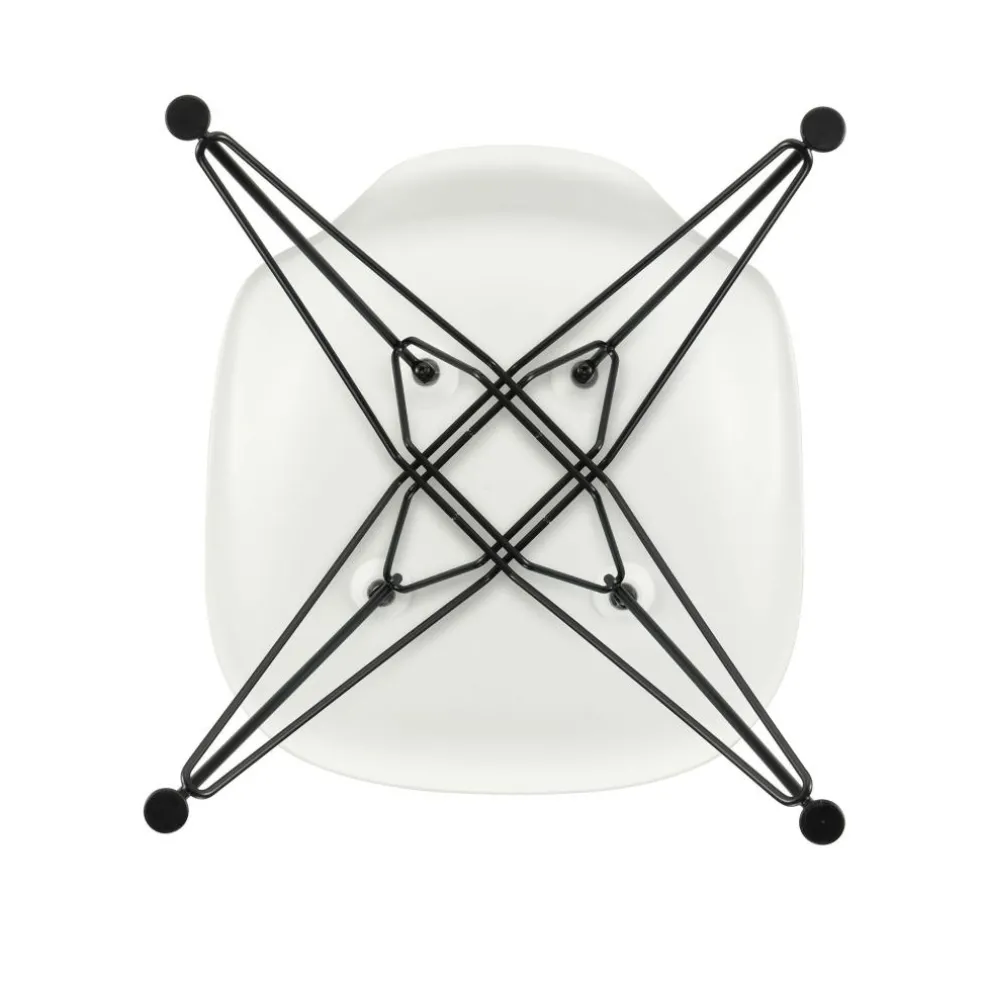 Eames Plastic Side Chair DSR Gestell schwarz
