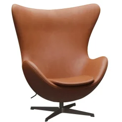 Egg/ Das Ei™ Loungesessel Leder Gestell Braun Bronze
