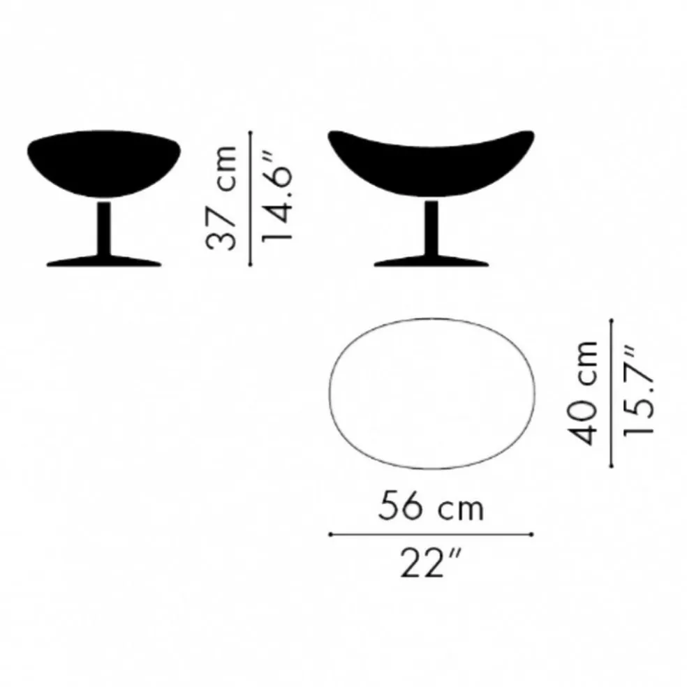 Egg/Das Ei™ Fußhocker Leder