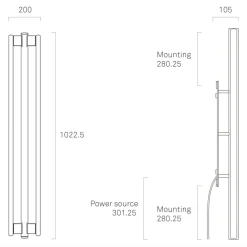 Eiffel Double Wandleuchte