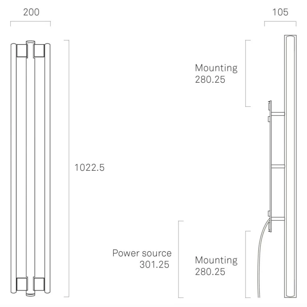 Eiffel Double Wandleuchte