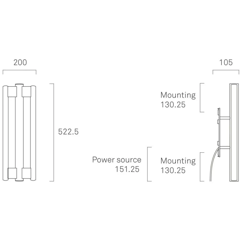 Eiffel Double Wandleuchte