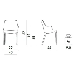 Eleganza Nia Armlehnstuhl Missoni