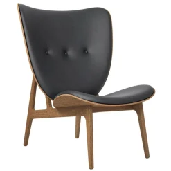 Elephant Lounge Sessel Leder Gestell geräucherte Eiche