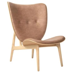 Elephant Lounge Sessel Leder Gestell Eiche Natur