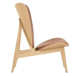 Elephant Lounge Sessel Leder Gestell Eiche Natur