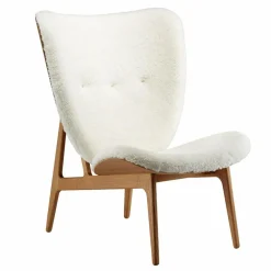 Elephant Lounge Sessel Schaffell Gestell geräucherte Eiche