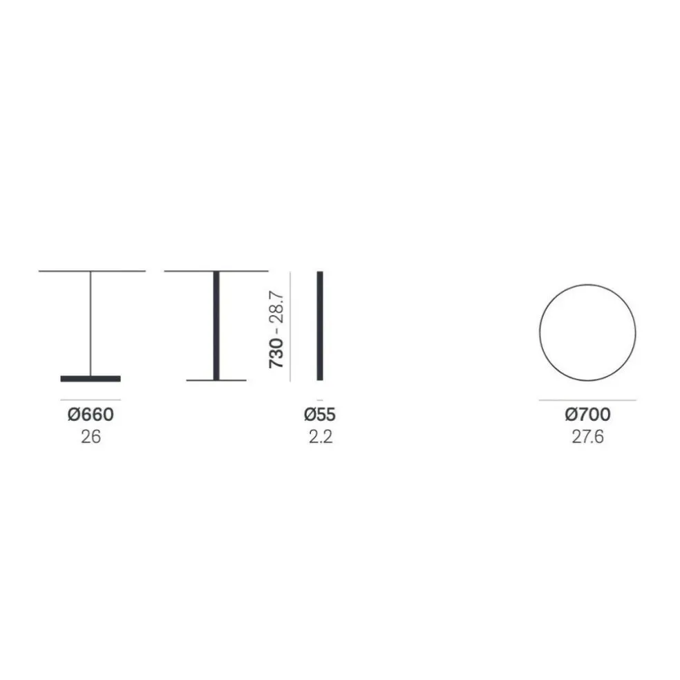 Elliot 5470 Gartentisch Ø 70cm