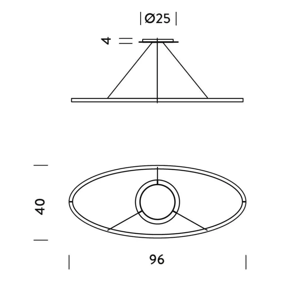 Ellisse Minor Downlight LED Pendelleuchte