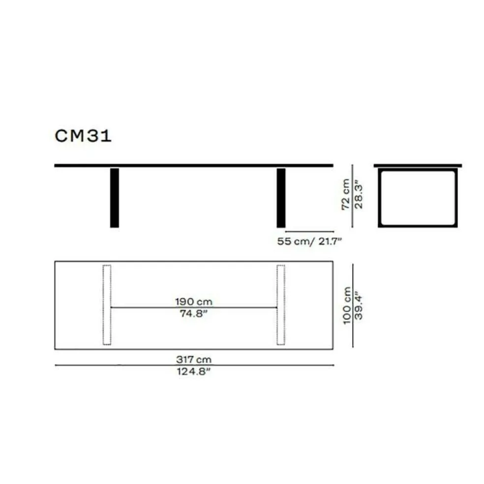 Essay™ CM31 Tisch 317x100x72cm
