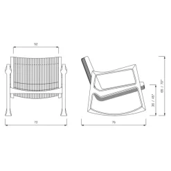 Euvira Schaukelsessel Leder