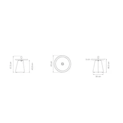 Eyelet Garten-Beistelltisch Ø 45cm