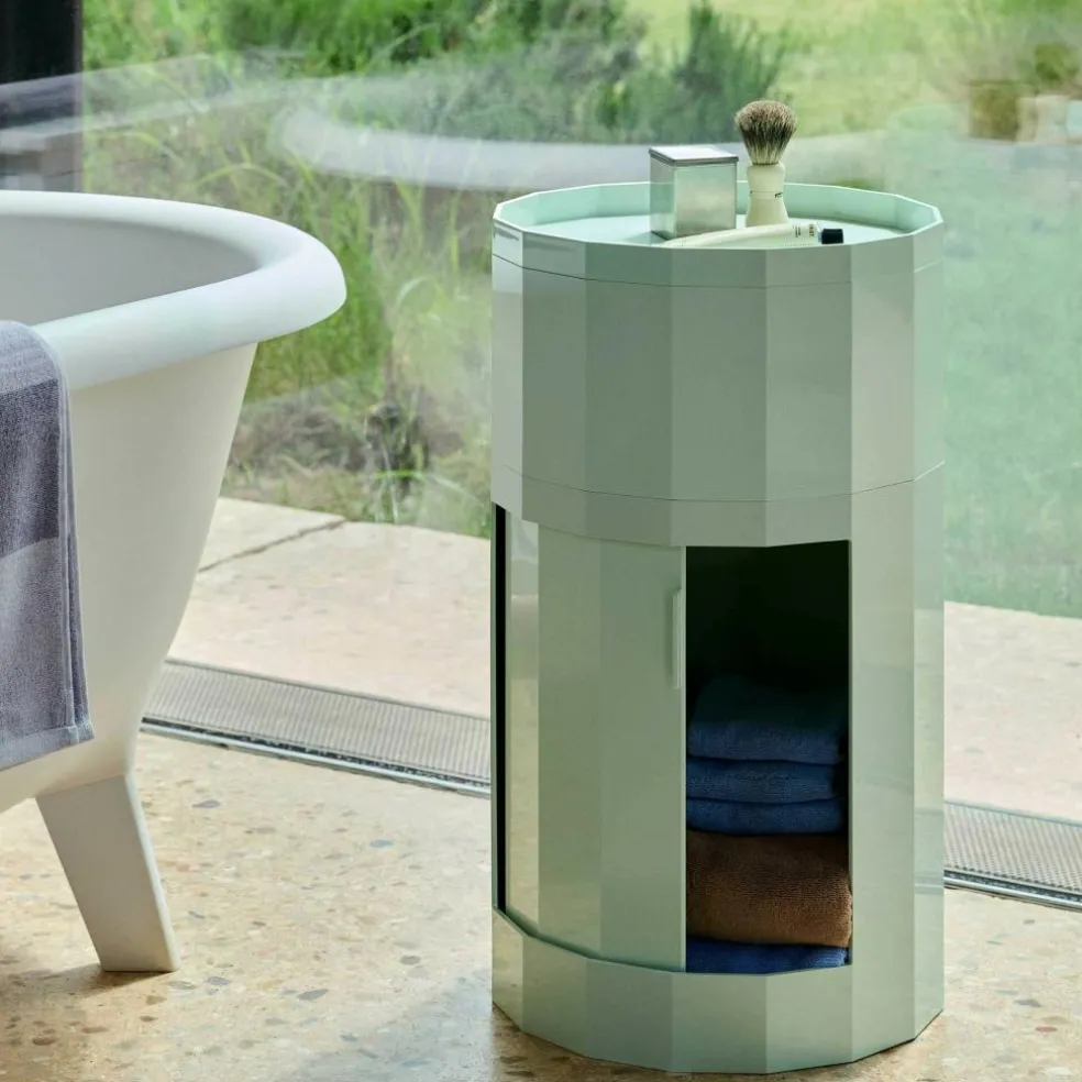 Facet Container hoch mit Füßen und Rollen