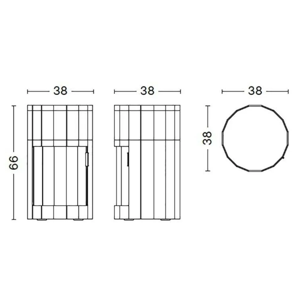 Facet Container hoch mit Füßen und Rollen