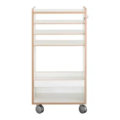 Fahrbar Rollwagen mit Fächern dreifach