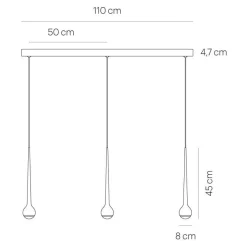 Falling Trace Trio LED Pendelleuchte