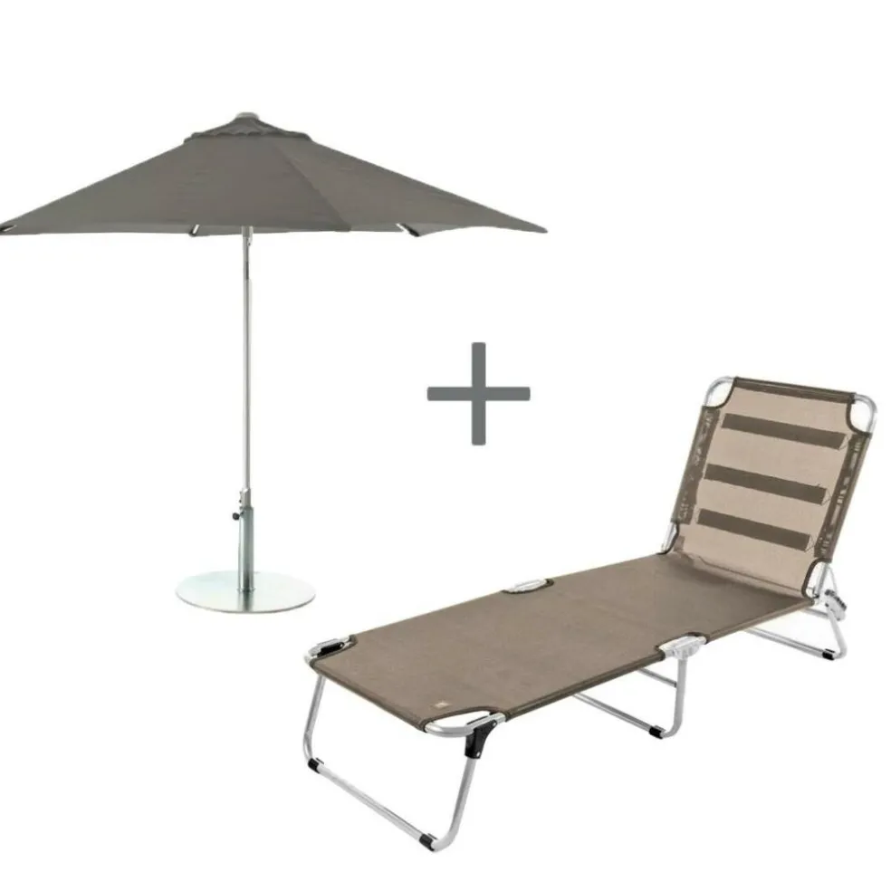 Fiam Amigo Sonnenliege mit Elba Sonnenschirm