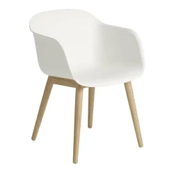 Fiber Chair Armlehnstuhl mit Holzgestell Recycelt