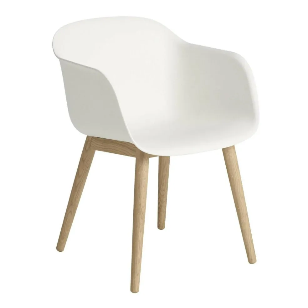 Fiber Chair Armlehnstuhl mit Holzgestell Recycelt