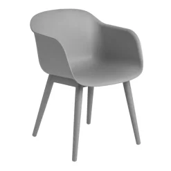 Fiber Chair Armlehnstuhl mit Holzgestell Recycelt