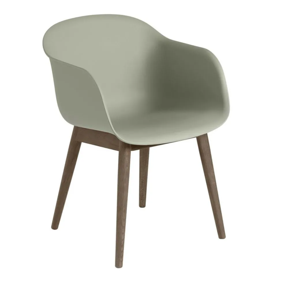 Fiber Chair Armlehnstuhl mit Holzgestell Recycelt