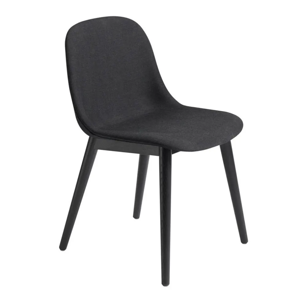 Fiber Chair Stuhl gepolstert mit Holzgestell