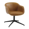 Fiber Conference Drehstuhl gepolstert Leder