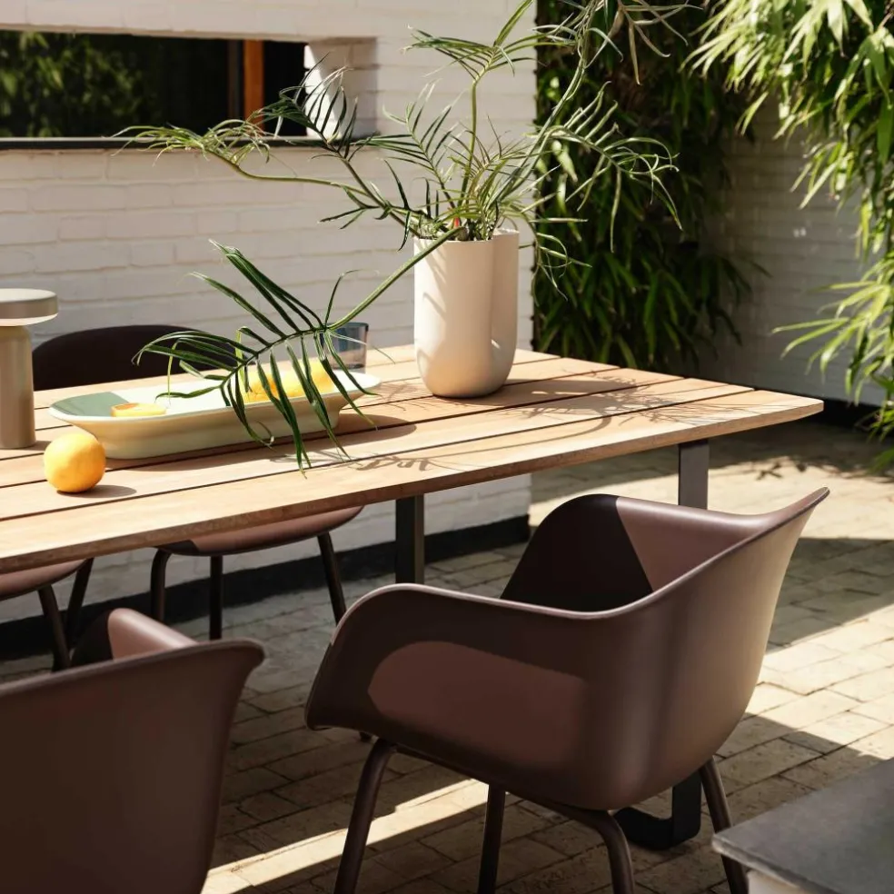 Fiber Gartenarmlehnstuhl ohne Löcher