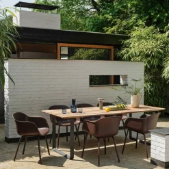 Fiber Gartenarmlehnstuhl ohne Löcher